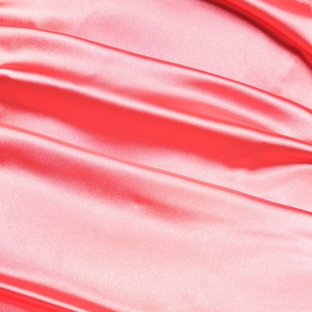 Coral Satin Ruched Halter Bodycon Mini Dress - Picture 7 of 7
